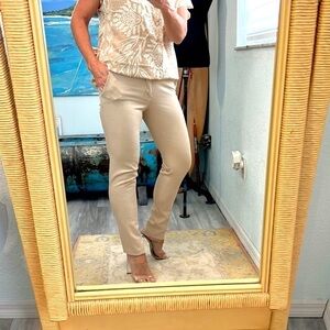 ASOS,DESIGN Birdseye Textured Trousers in Stone,Excellent Condition,Extr Button